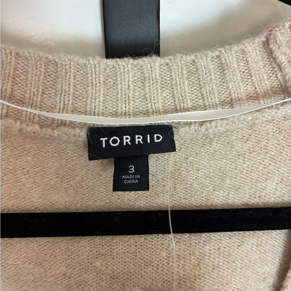 Vegan Cashmere Boyfriend Cardigan V-Neck Sweater Button Up Front, NWT size 3X - Picture 11 of 11